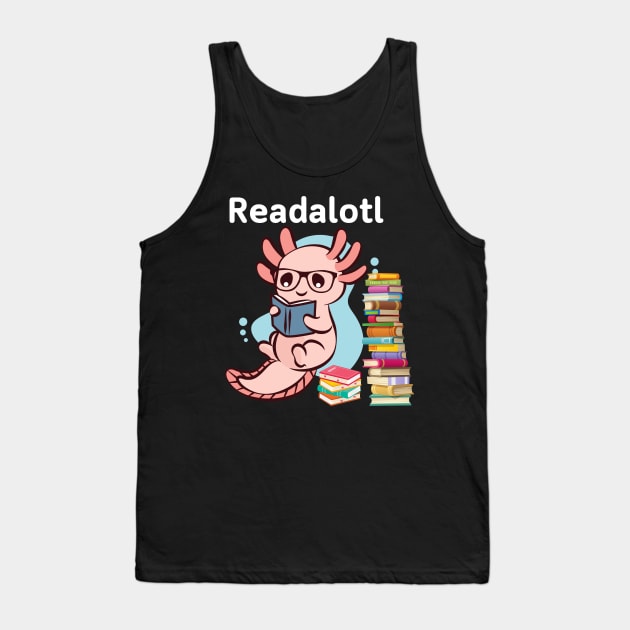 Readalotl axolotl Tank Top by jennydesigns